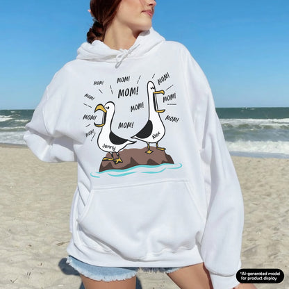 UPST97 Seagull Mom Mom Mom Funny - Personalized T-shirt Hoodie