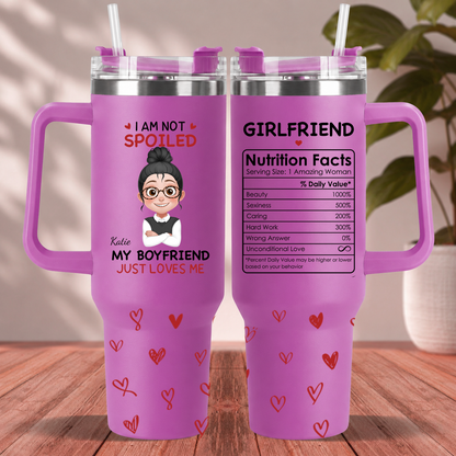 PST123 I'm Not Spoiled My Husband Just Loves Me - Personalized 40oz Tumbler Handle Color