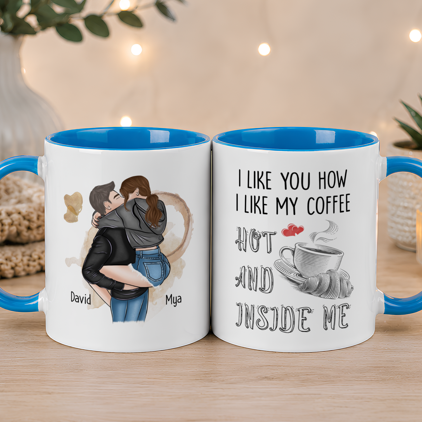 VPST35 I Like You How I Like My Coffee - Personalized White Mug Accent Mug