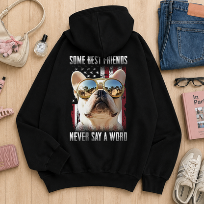 VPST64 Some Best Friends Never Say A Word - Personalized Back T-shirt Hoodie