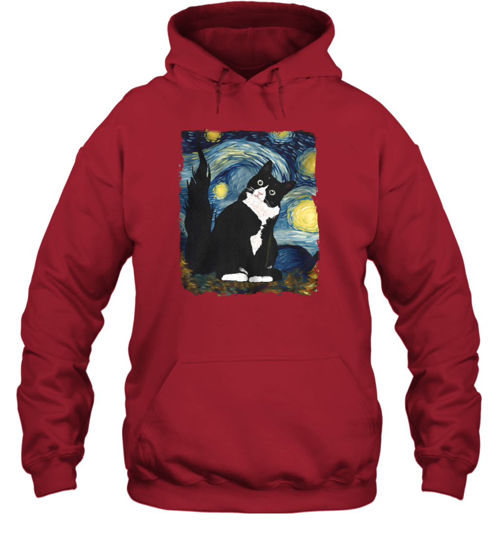 Miah1193 Tuxedo Cat Starry Night