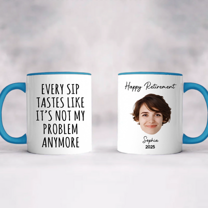 PSTM02 Happy Retirement - Personalized Custom Coffee Mug