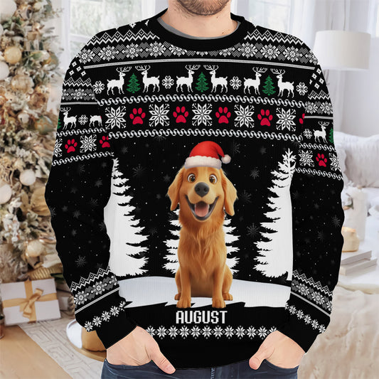 PSTS34 Dog Lover Christmas Pattern - Personalized Custom Sweater