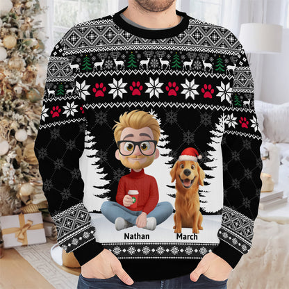 PSTS07 Fur Dad Xmas - Personalized Custom Sweater