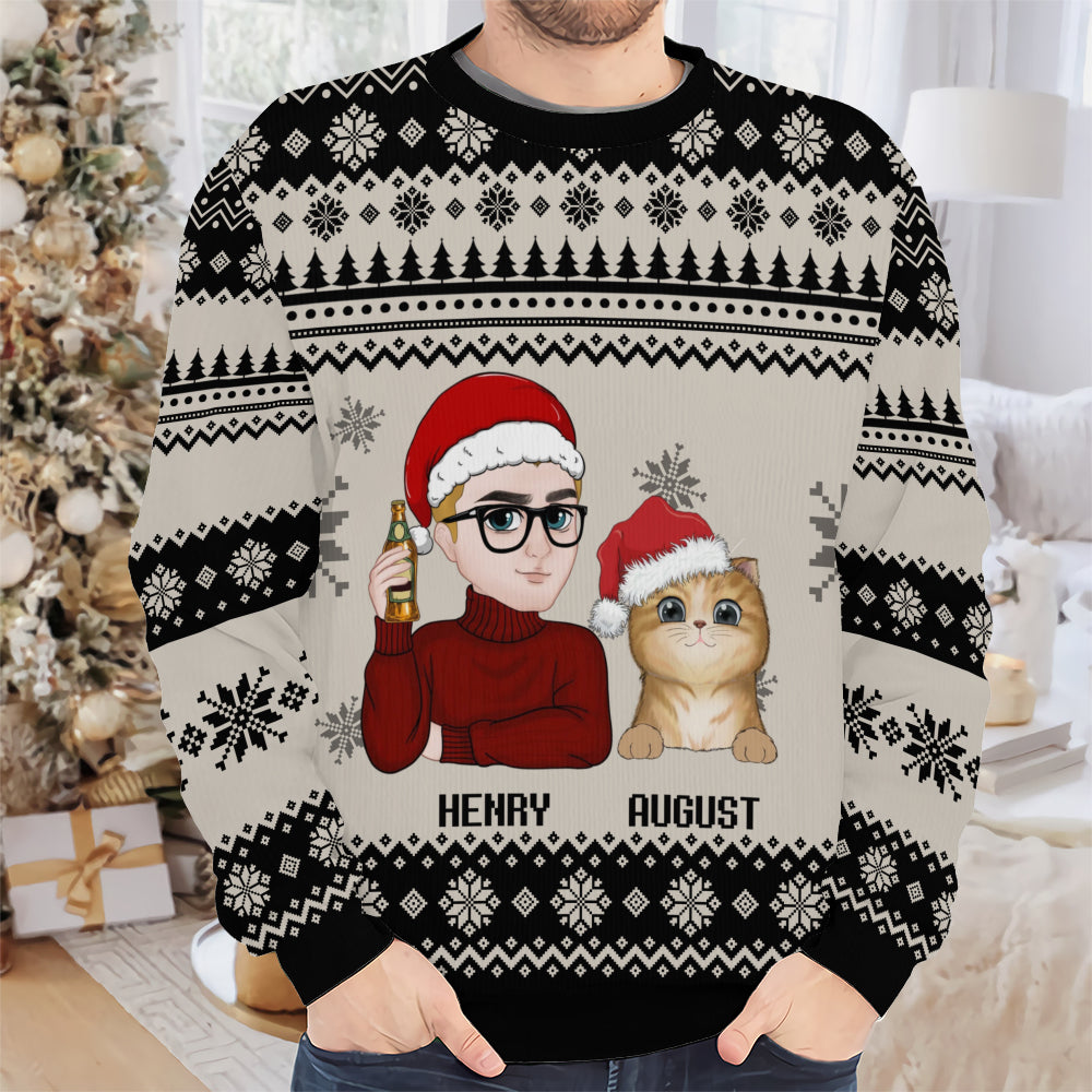 PSTS11 Fur Dad Xmas - Personalized Custom Sweater