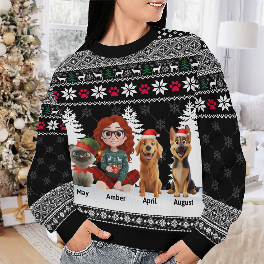 PSTS06 Fur Mom Xmas - Personalized Custom Sweater