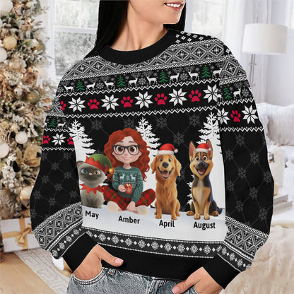 PSTS06 Fur Mom Xmas - Personalized Custom Sweater