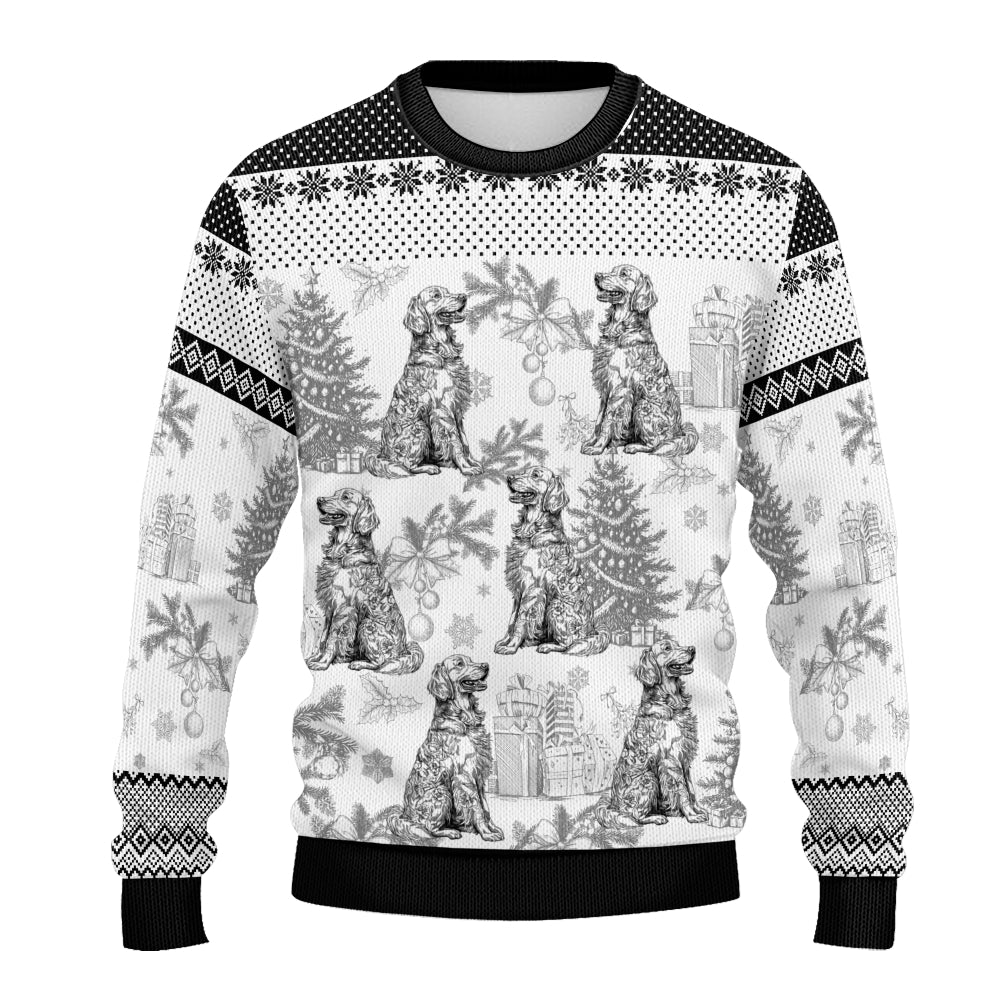 PSTS63 Toile De Jouy French Dog Lover - Personalized Custom Sweater