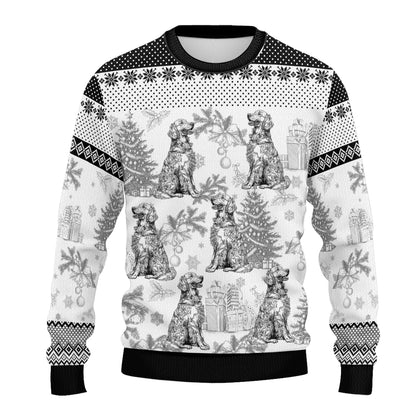 PSTS63 Toile De Jouy French Dog Lover - Personalized Custom Sweater