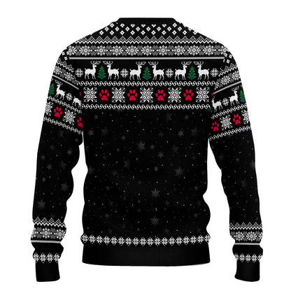 PSTS38 Cat Lover Funny Christmas Pattern - Personalized Custom Sweater