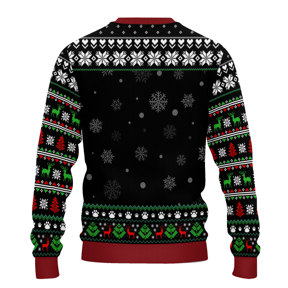 PSTS62 Ho Ho Ho 67 Christmas Cat Dog Lover Photo Upload - Personalized Custom Sweater