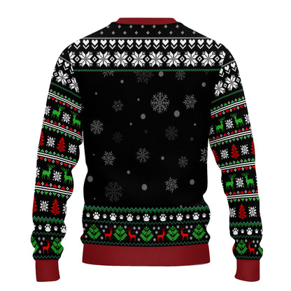 PSTS62 Ho Ho Ho 67 Christmas Cat Dog Lover Photo Upload - Personalized Custom Sweater