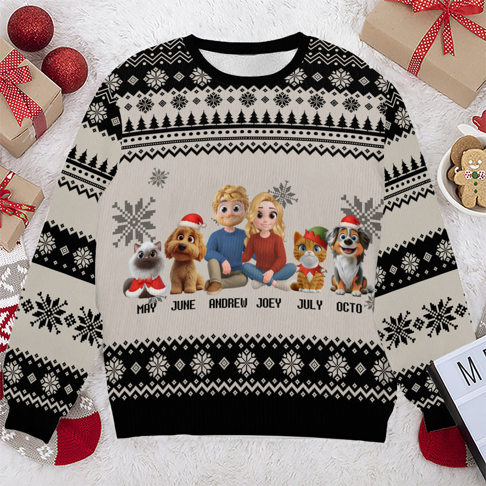PSTS14 Fur Parents Christmas - Personalized Custom Sweater