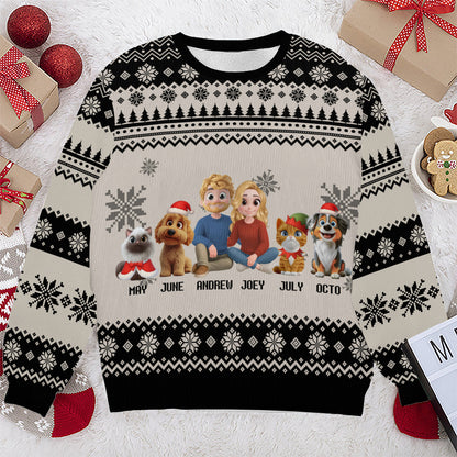PSTS14 Fur Parents Christmas - Personalized Custom Sweater