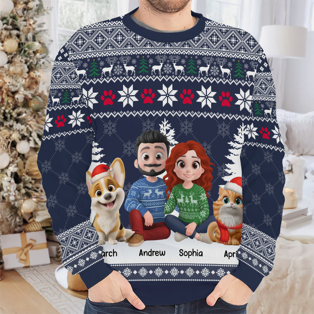 PSTS06 Fur Parents Christmas - Personalized Custom Sweater