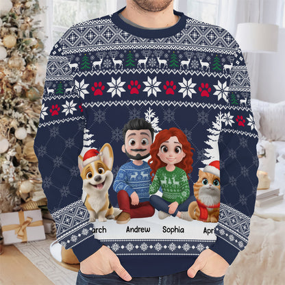 PSTS06 Fur Parents Christmas - Personalized Custom Sweater