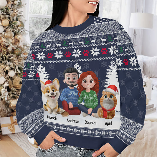 PSTS06 Fur Parents Christmas - Personalized Custom Sweater