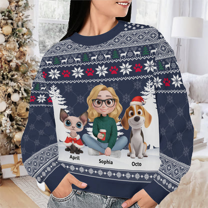 PSTS06 Fur Mom Xmas - Personalized Custom Sweater