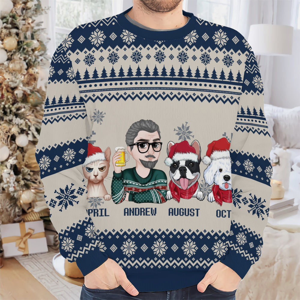 PSTS11 Fur Dad Xmas - Personalized Custom Sweater