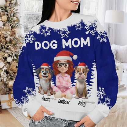 PSTS66 Dog Mom Christmas - Personalized Custom Sweater
