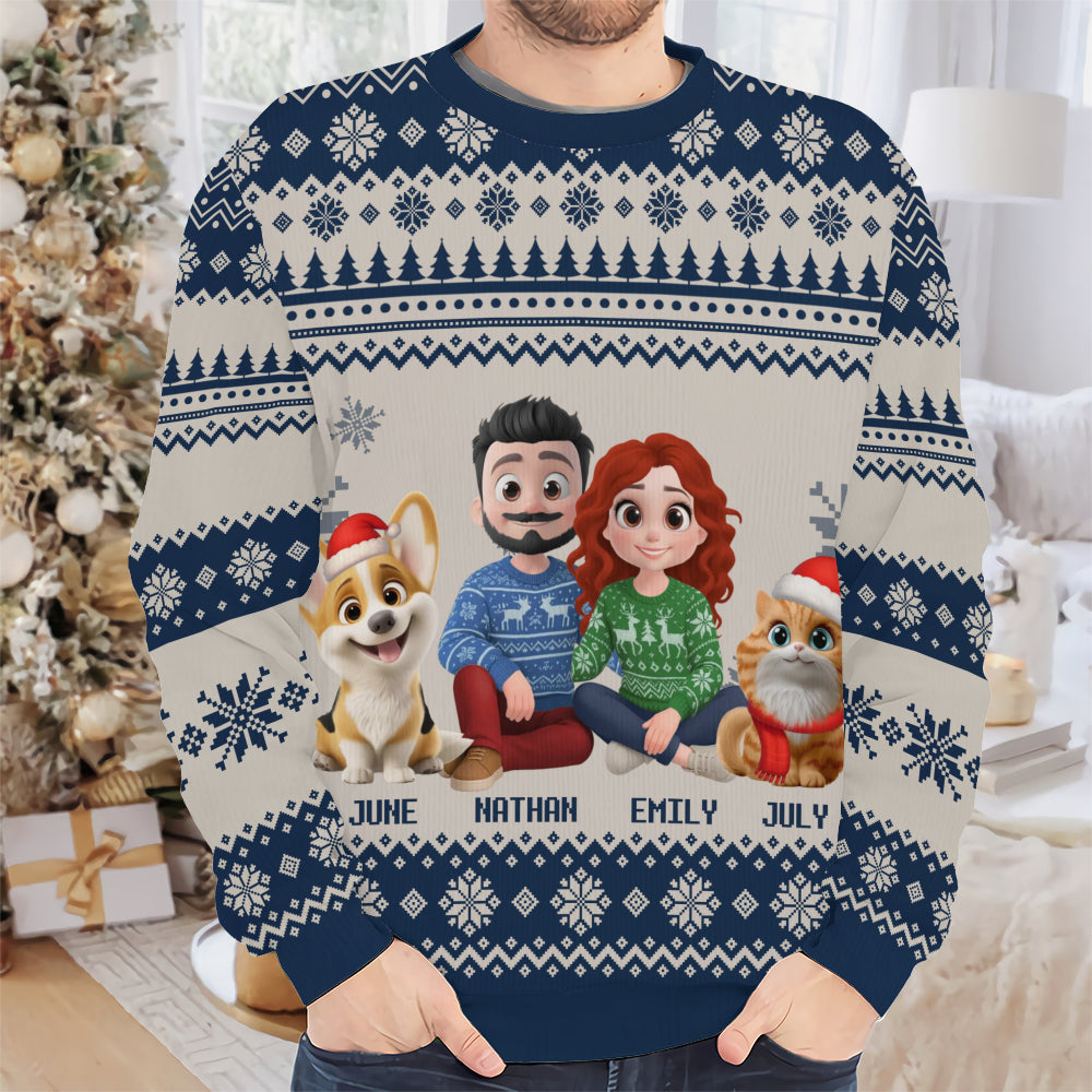 PSTS14 Fur Parents Christmas - Personalized Custom Sweater