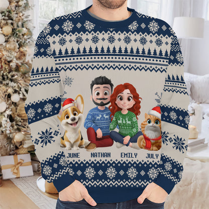 PSTS14 Fur Parents Christmas - Personalized Custom Sweater
