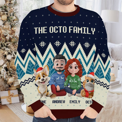 PSTS39 Fur Family Christmas - Personalized Custom Sweater