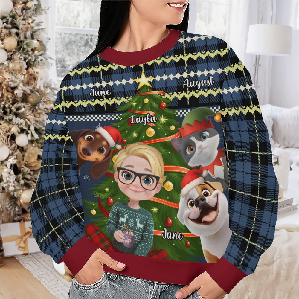 PSTS69 Fur Mom Corner - Personalized Custom Sweater