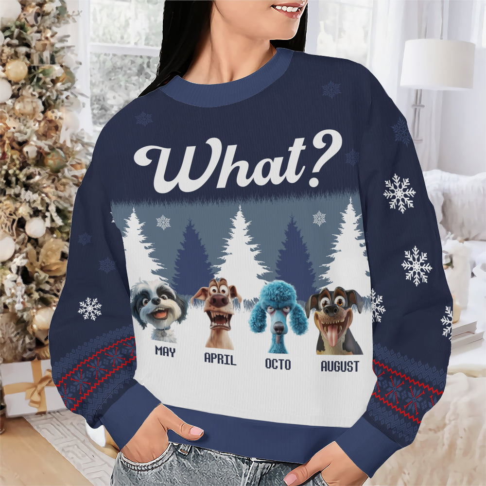PSTS52 What Grumpy Dog Xmas - Personalized Custom Sweater