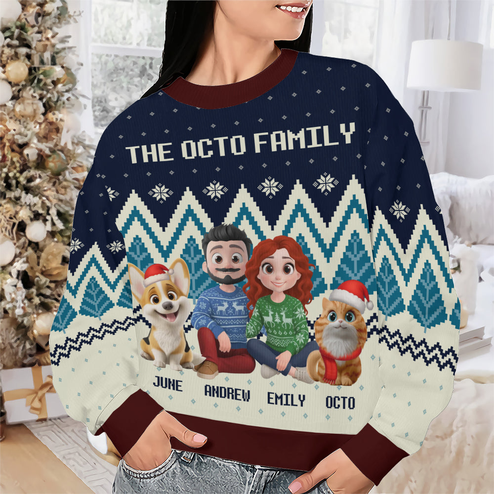 PSTS39 Fur Family Christmas - Personalized Custom Sweater