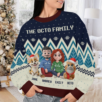 PSTS39 Fur Family Christmas - Personalized Custom Sweater