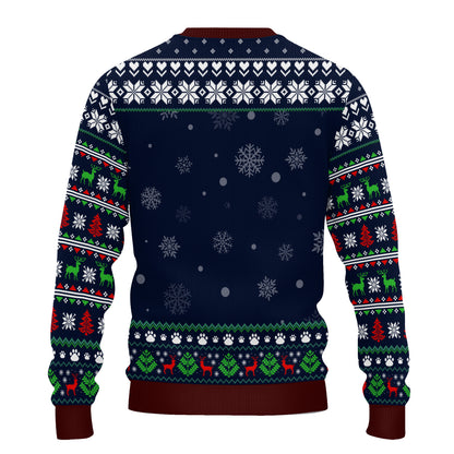 PSTS62 Ho Ho Ho 67 Christmas Cat Dog Lover Photo Upload - Personalized Custom Sweater