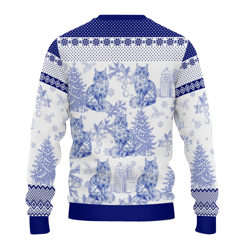 PSTS64 Toile De Jouy French Cat Lover - Personalized Custom Sweater