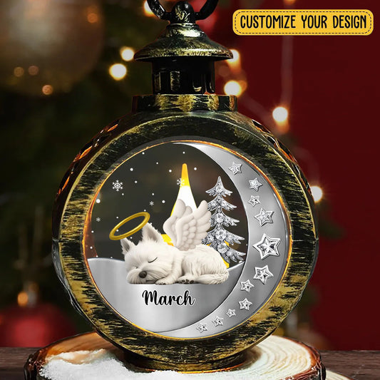 PSTL02 Always Beside You Dog Lover - Personalized Custom 3D Effect Christmas Lantern