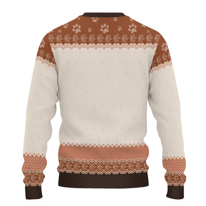 PSTS22 Dog Dad Autumn Leave 3D Cartoon Cute - Personalized Custom Sweater