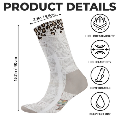 PSSO03 Just One More Chapter Books Lover Bookworms-Personalized Custom Crew Socks