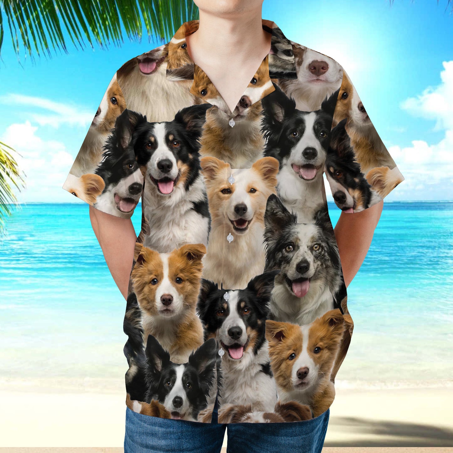 PSAH49 Border Collies Hawaiian Shirt