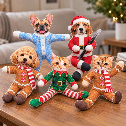 PST260 Merry Christmas Funny - Personalized Poseable Plush Doll