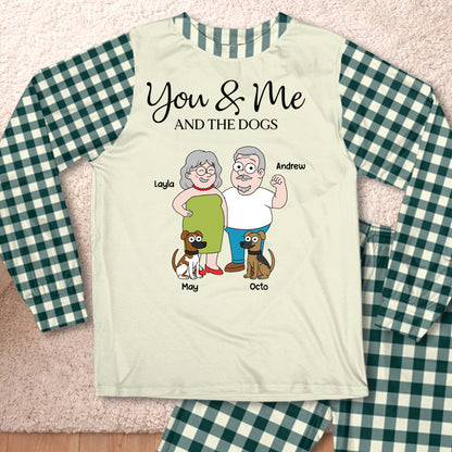PSTPA12 You Me And The Dog - Personalized Custom Pajama Set
