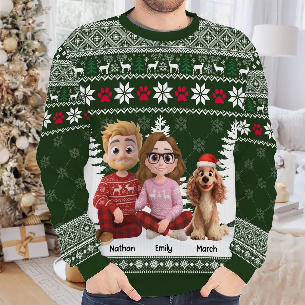 PSTS06 Fur Parents Christmas - Personalized Custom Sweater