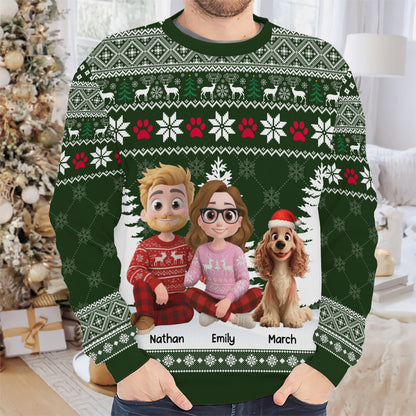 PSTS06 Fur Parents Christmas - Personalized Custom Sweater