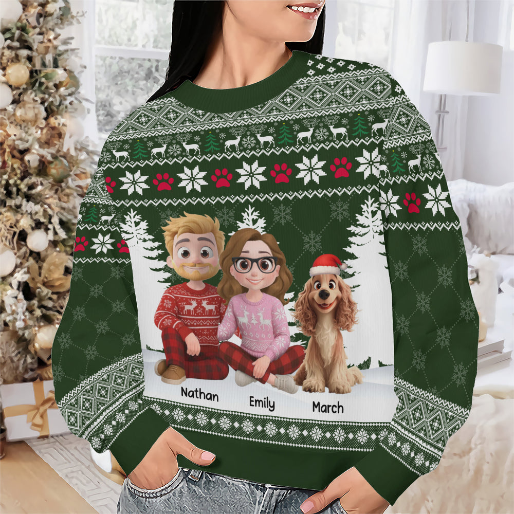PSTS06 Fur Parents Christmas - Personalized Custom Sweater