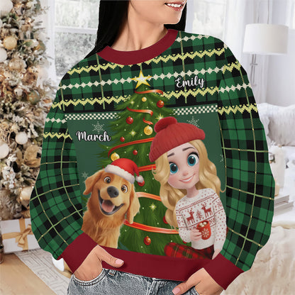 PSTS69 Fur Mom Corner - Personalized Custom Sweater