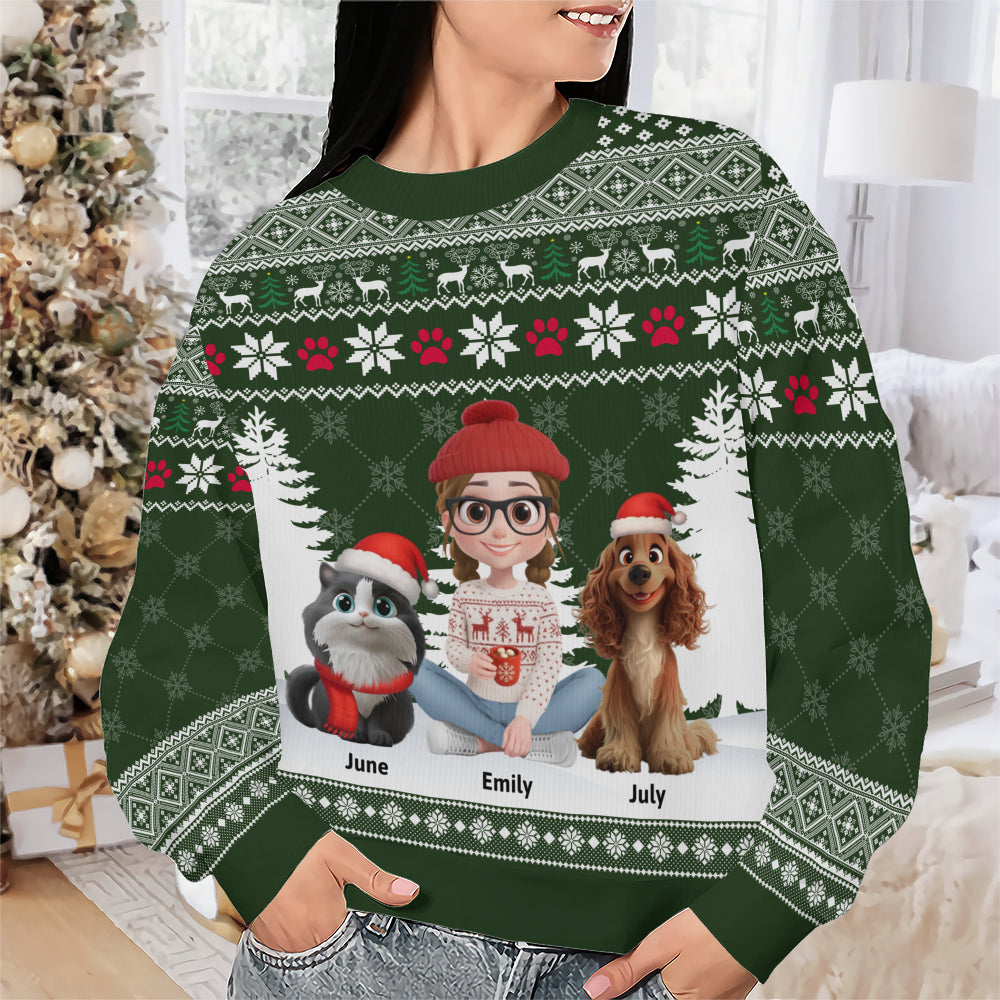 PSTS06 Fur Mom Xmas - Personalized Custom Sweater