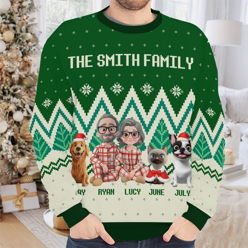 PSTS39 Fur Family Christmas - Personalized Custom Sweater