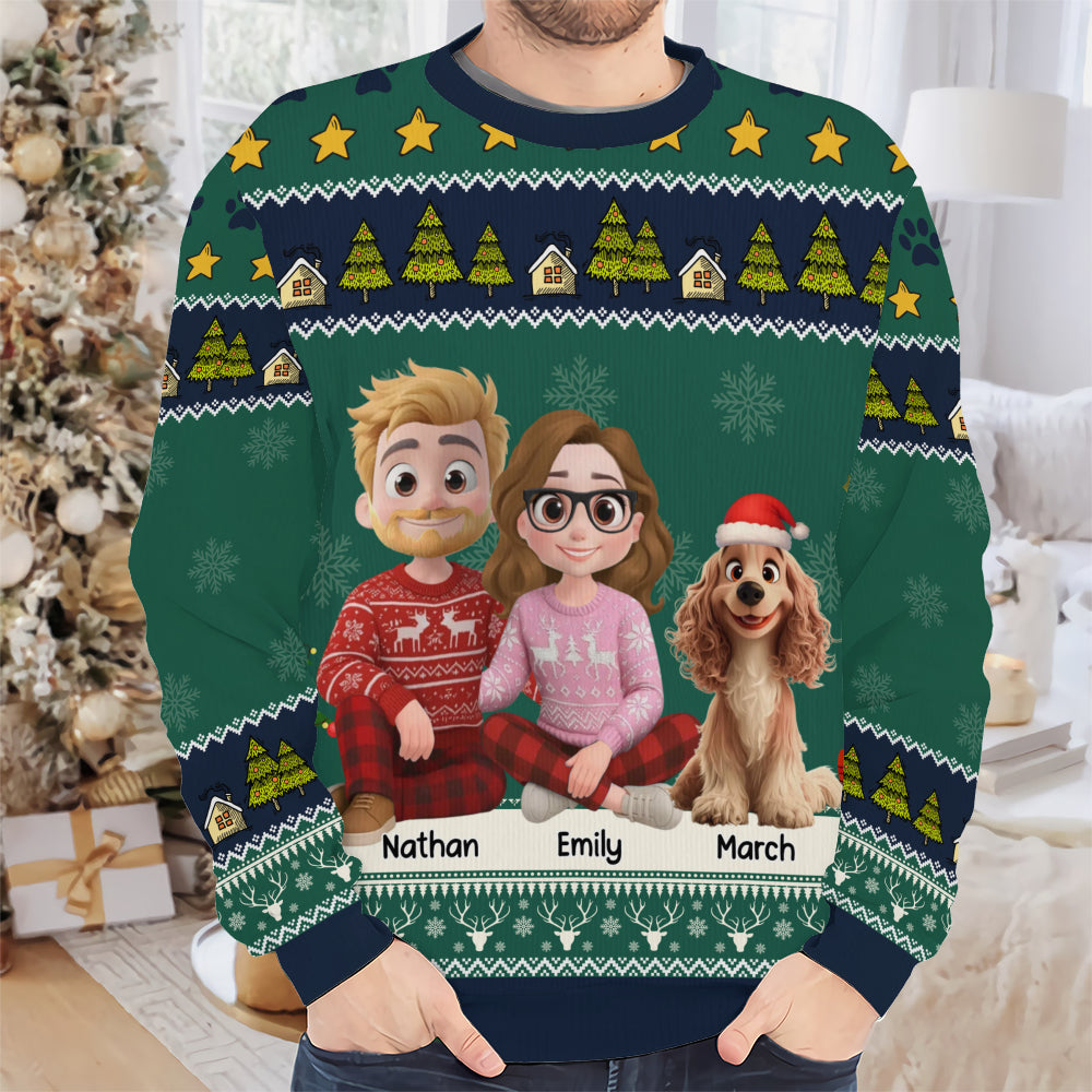 PSTS01 Fur Parents Christmas - Personalized Custom Sweater