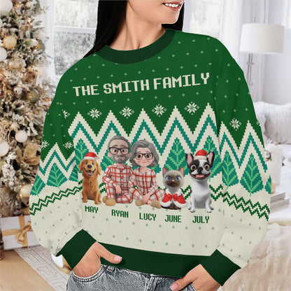 PSTS39 Fur Family Christmas - Personalized Custom Sweater