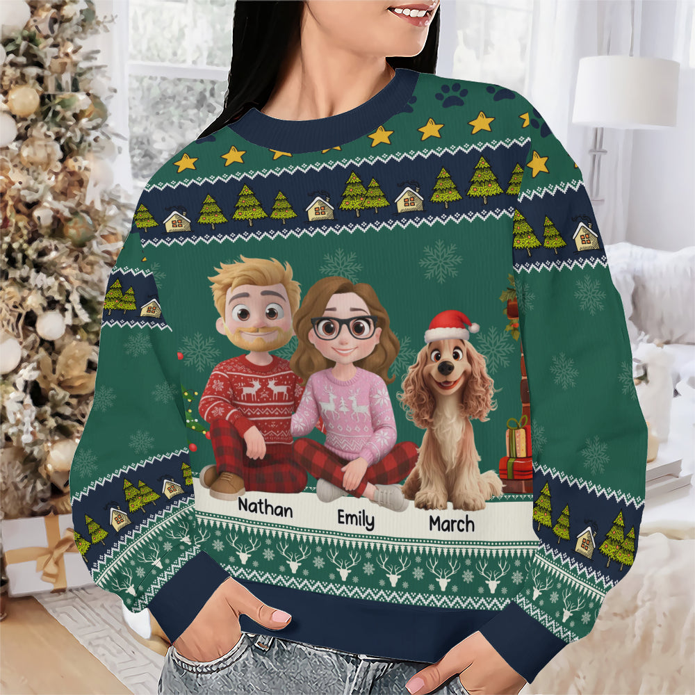 PSTS01 Fur Parents Christmas - Personalized Custom Sweater