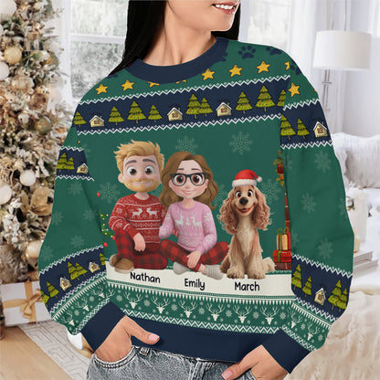 PSTS01 Fur Parents Christmas - Personalized Custom Sweater