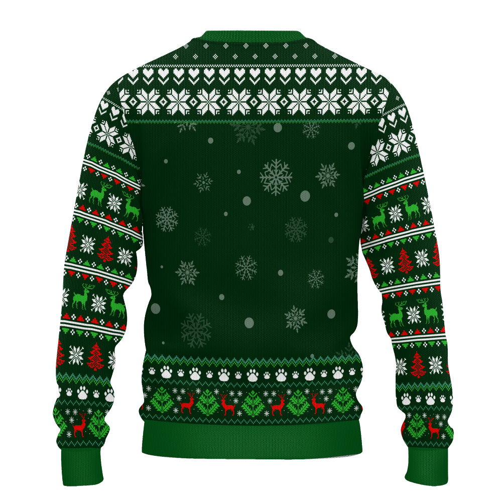 PSTS57 Ho Ho Ho Christmas Cat Dog Lover Photo Upload - Personalized Custom Sweater